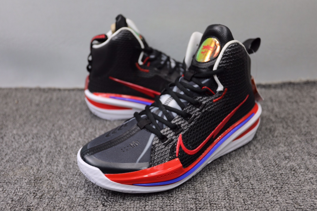 2022 NIKE AIR ZOOM G.T.JUMP EP Black Red White Shoes - Click Image to Close